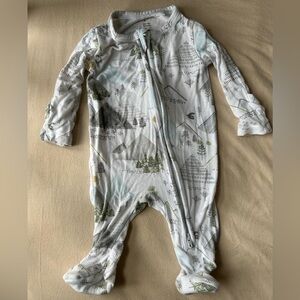 Angel Dear Cozy Mountain Print One Piece